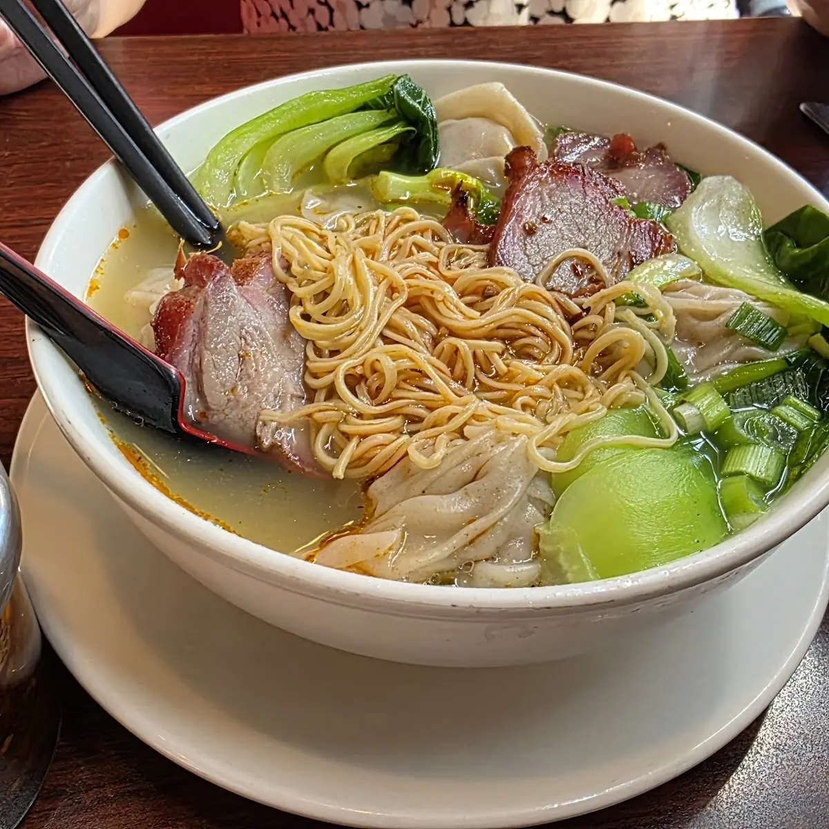 Roasted Pork & Duck Noodle Soup