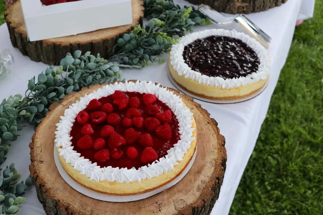 Raspberry Cheesecake and Blueberry Cheesecake