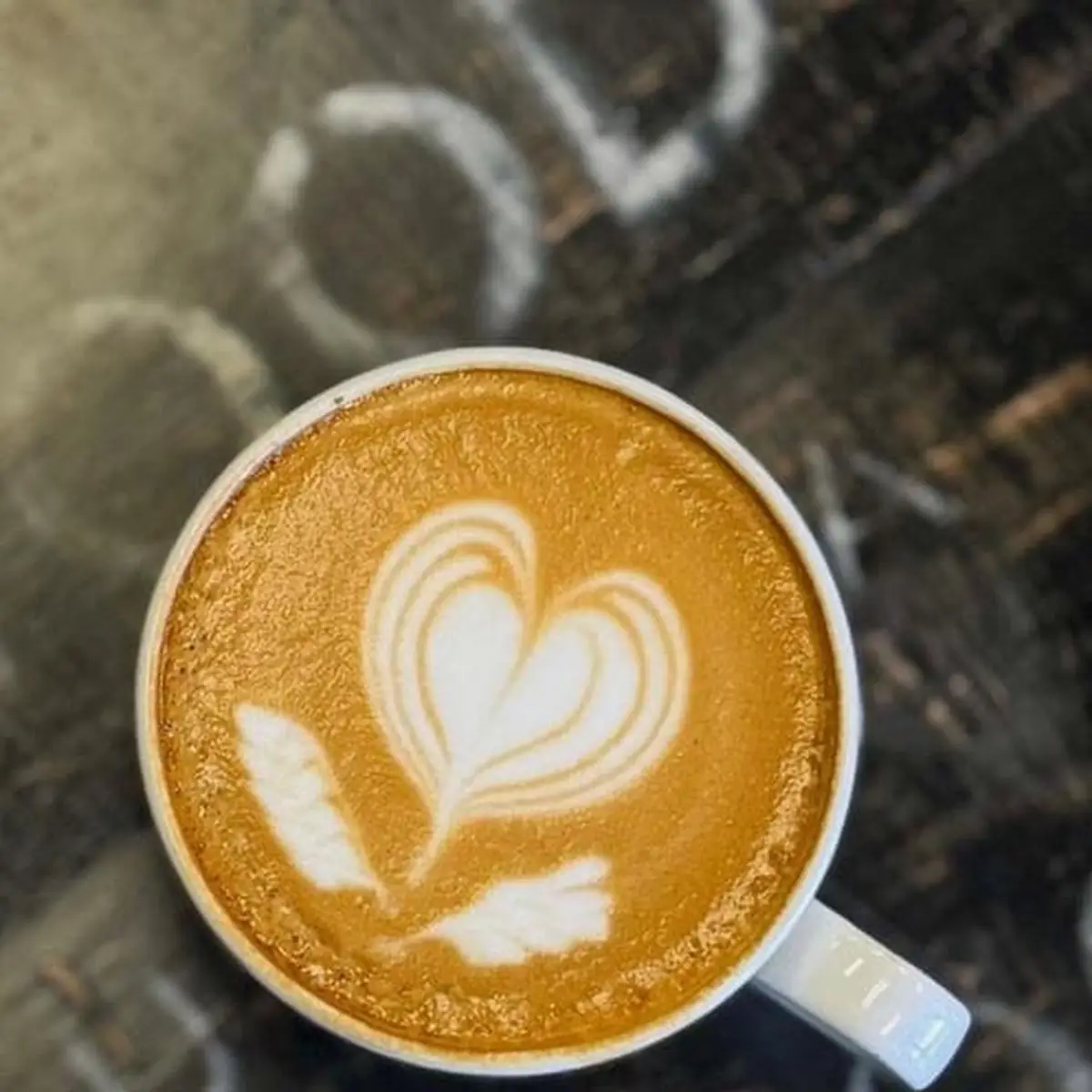 Latte with Heart-Shaped Foam Art