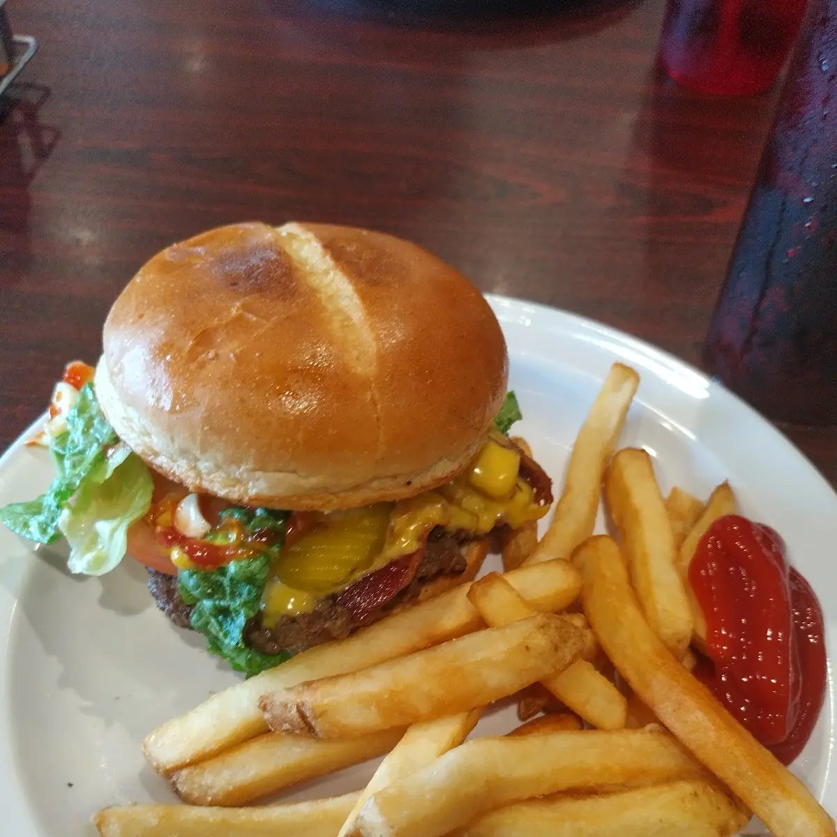 Hamburger Fries and a Coke