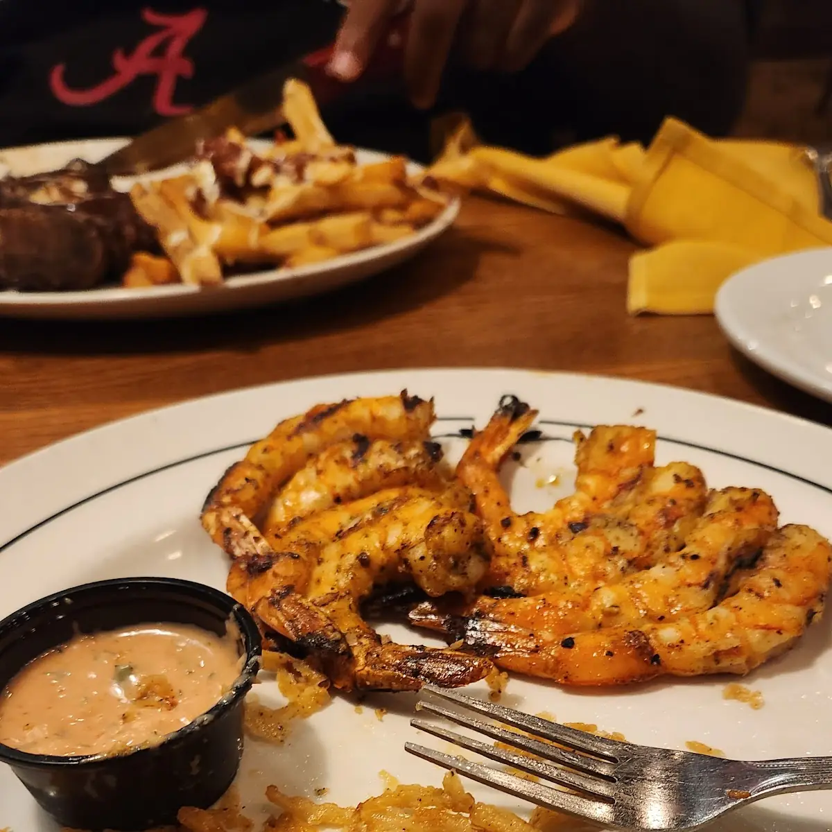 Onion Rings & Grilled Shrimps