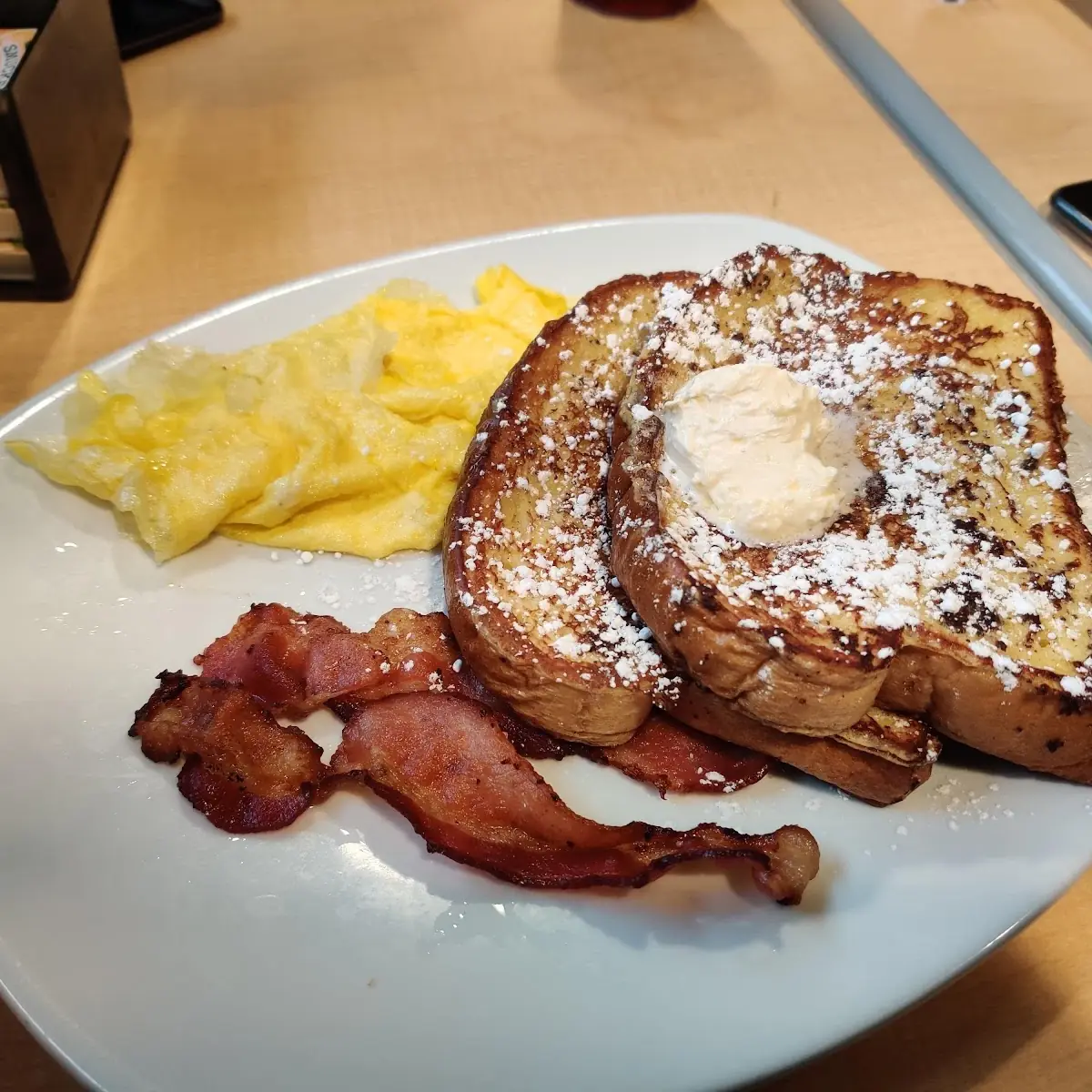 French Toast Scrambled Eggs Bacon