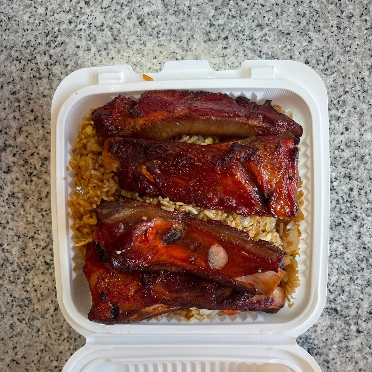 4pcs BBQ Spare Ribs w Fried Rice