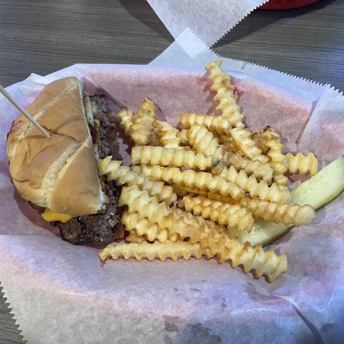 Bacon Cheeseburger and Fries