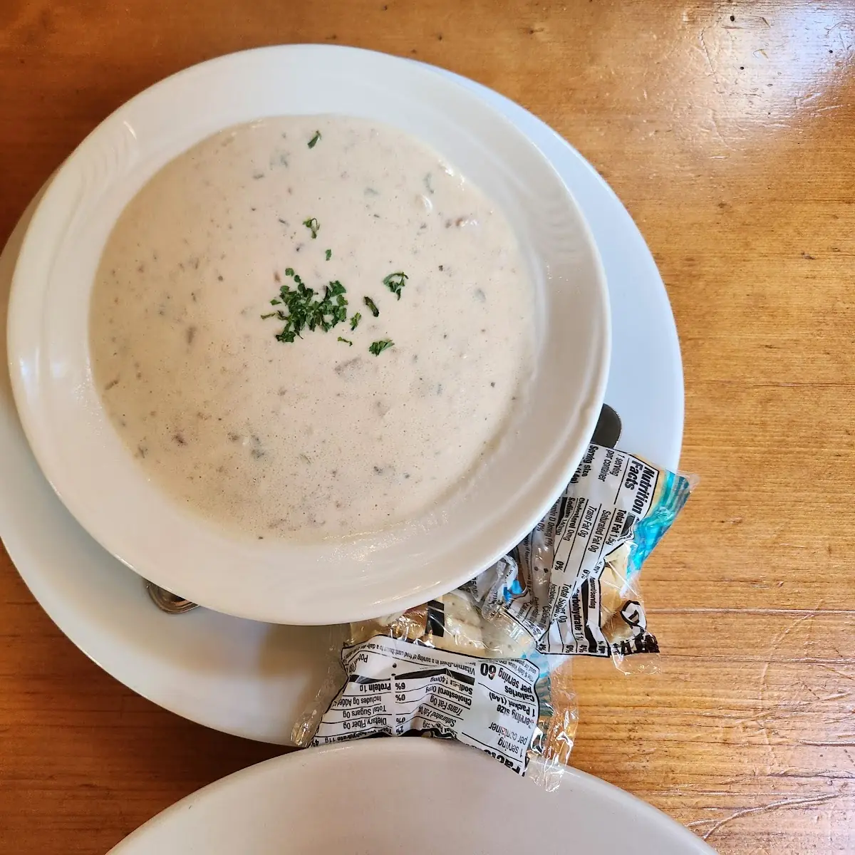Bowl of Ivar's Clam Chowder