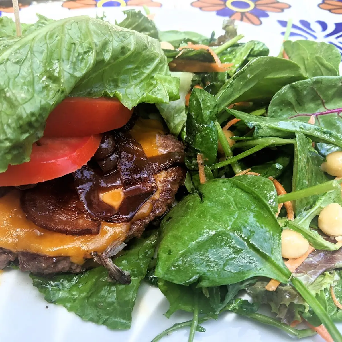 Keto Burger and Salad
