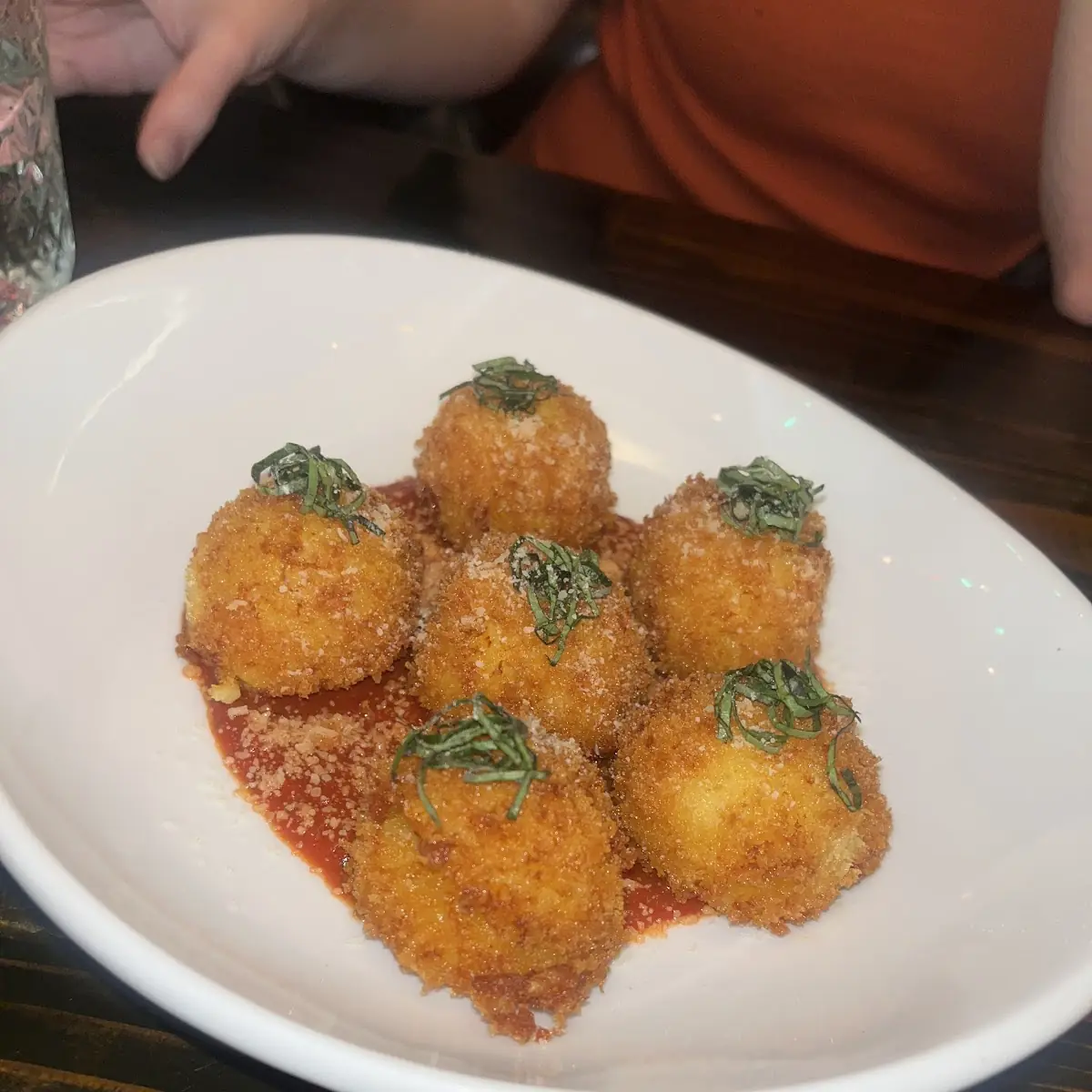 Fried Arancini with Tomato Sauce