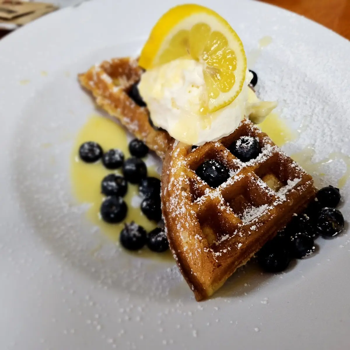 Blueberry Lemon Curd Waffle
