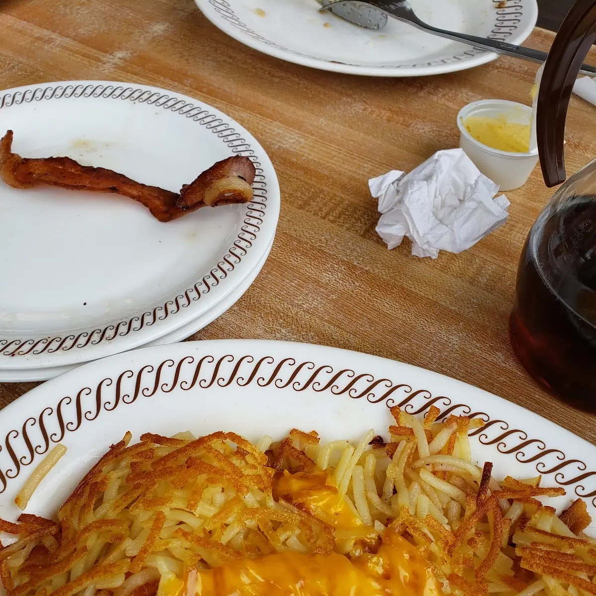 Hash Browns Covered with Cheese