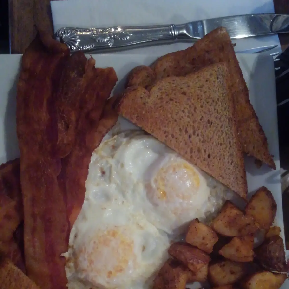 Two Eggs Home Fries and Toast