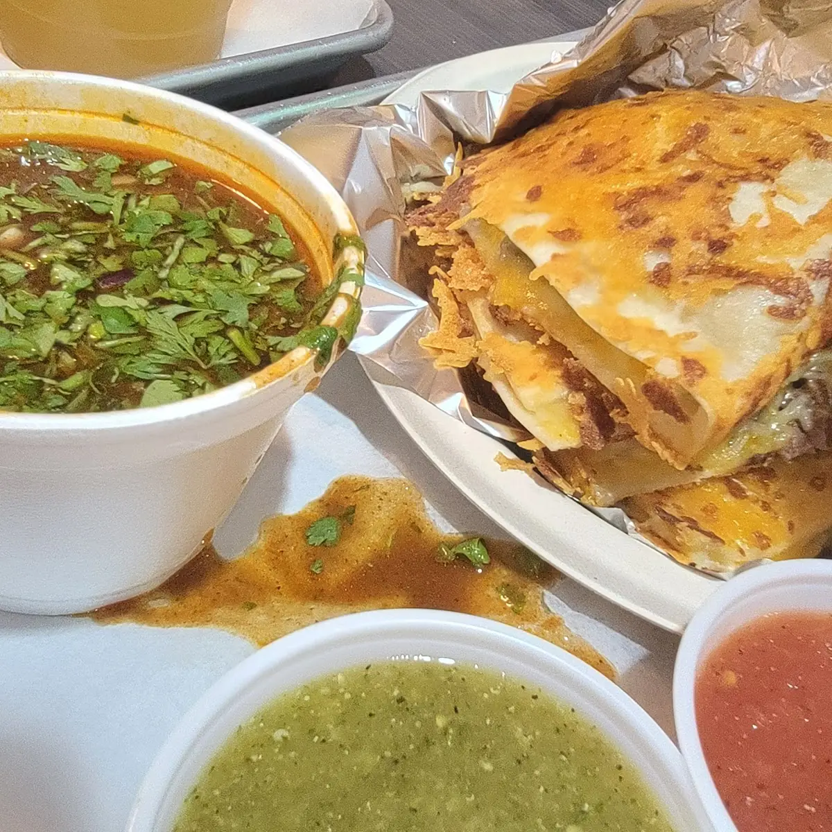 Quesadilla with Cheese Crust