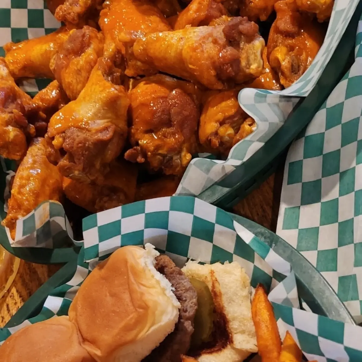 Wings Sliders Sweet Potato Fries
