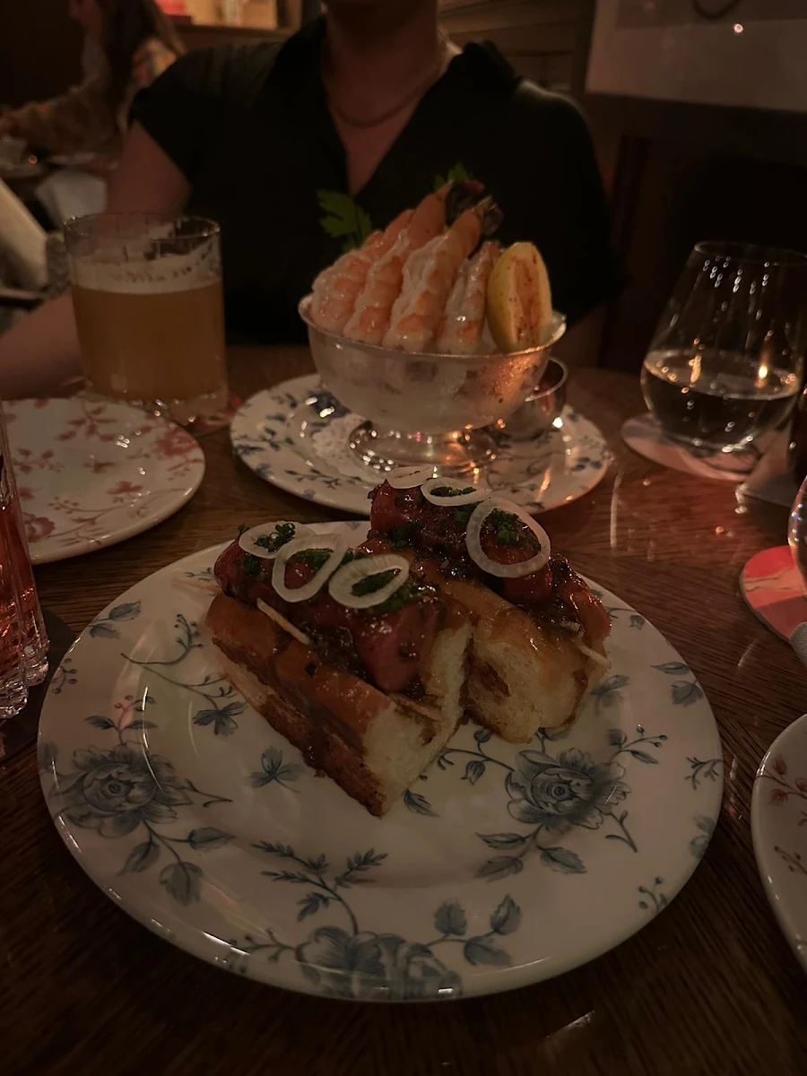 Prawn Cocktail and Hot Dog