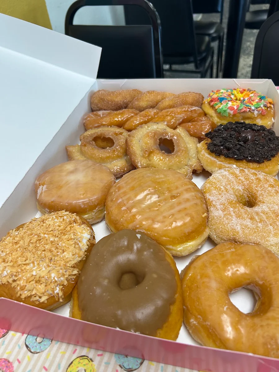 Assorted Donuts in White Box