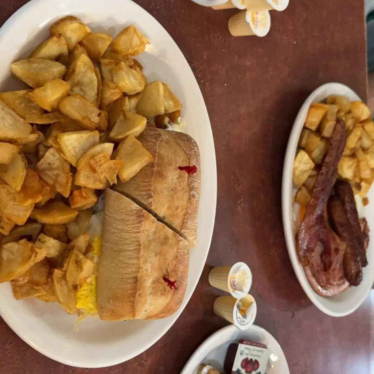 Home Fries & Toast Rye Bread