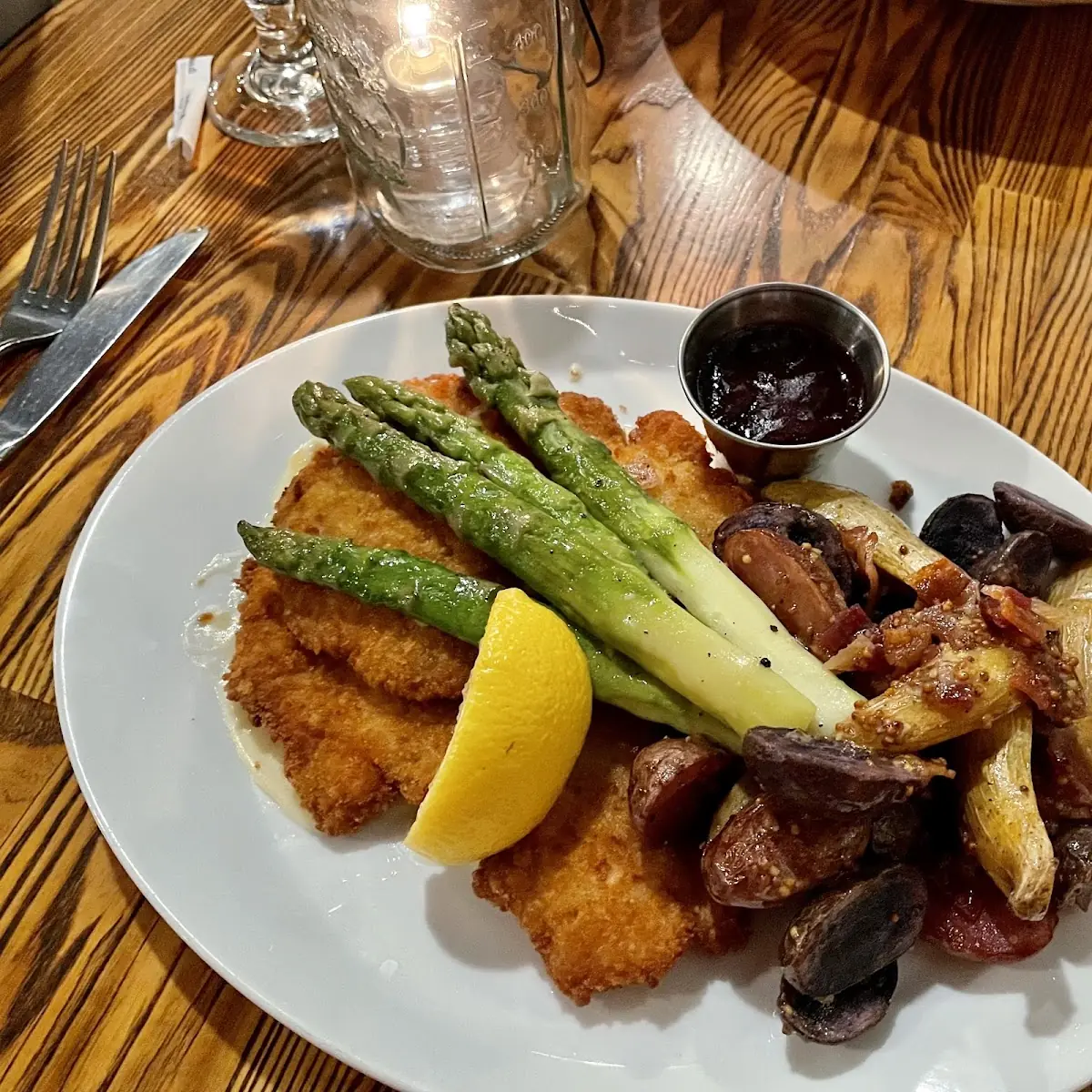 Macadamia Crusted Chicken Schnitzel