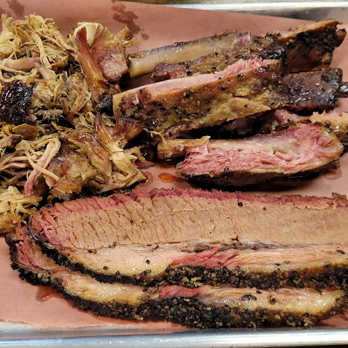 Beef Brisket Pork Ribs Pulled Pork