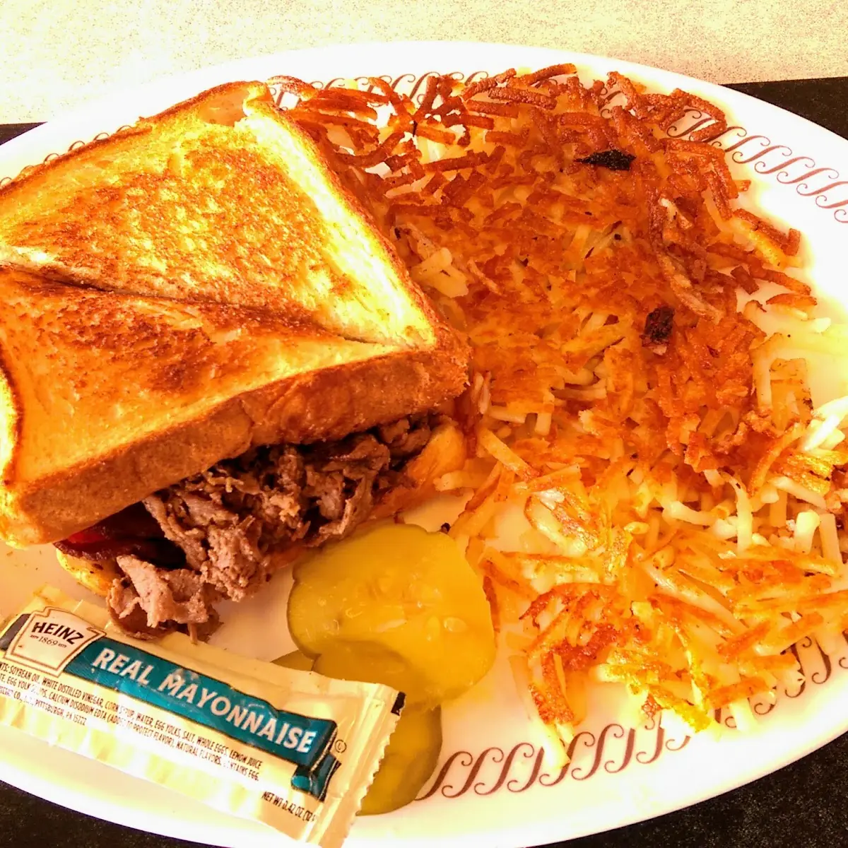 Toasted Bread and Hash Browns