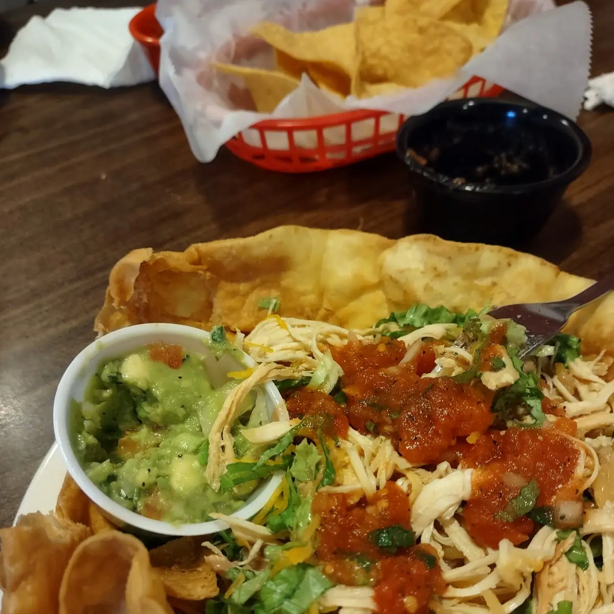 Chicken Taco Salad and Enchiladas