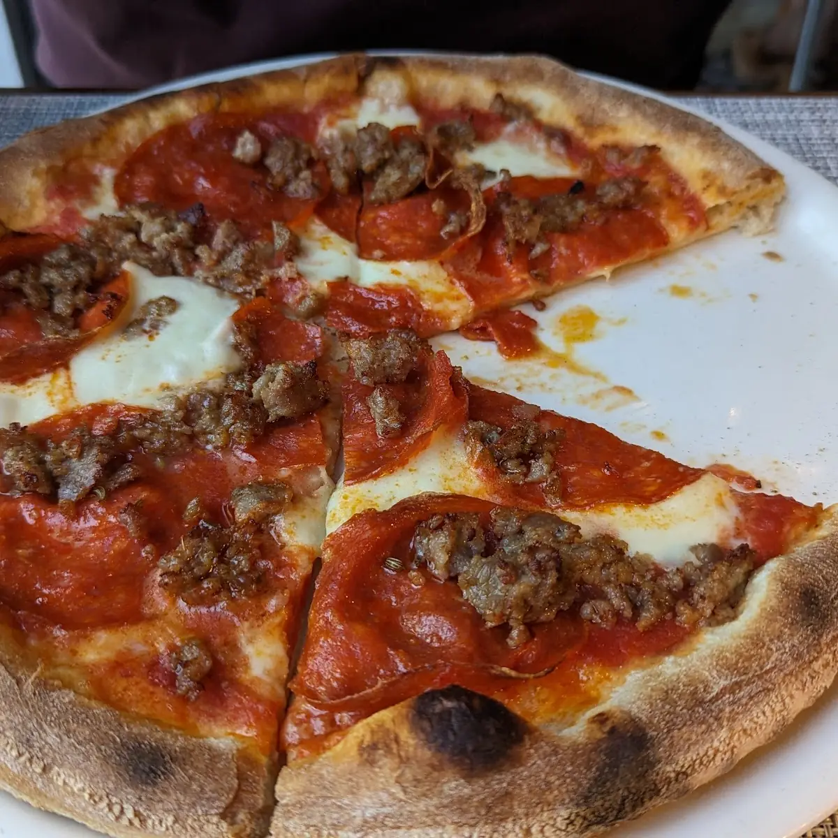 Sausage and Pepperoni Pizza