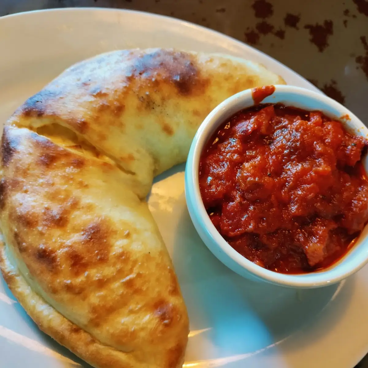 Cheese Calzone with Marinara Sauce