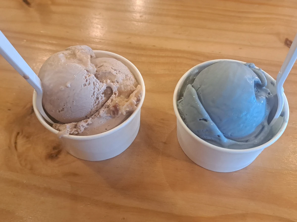 Ice Creams Are Chocolate Cayenne Left and Salted Caramel Right