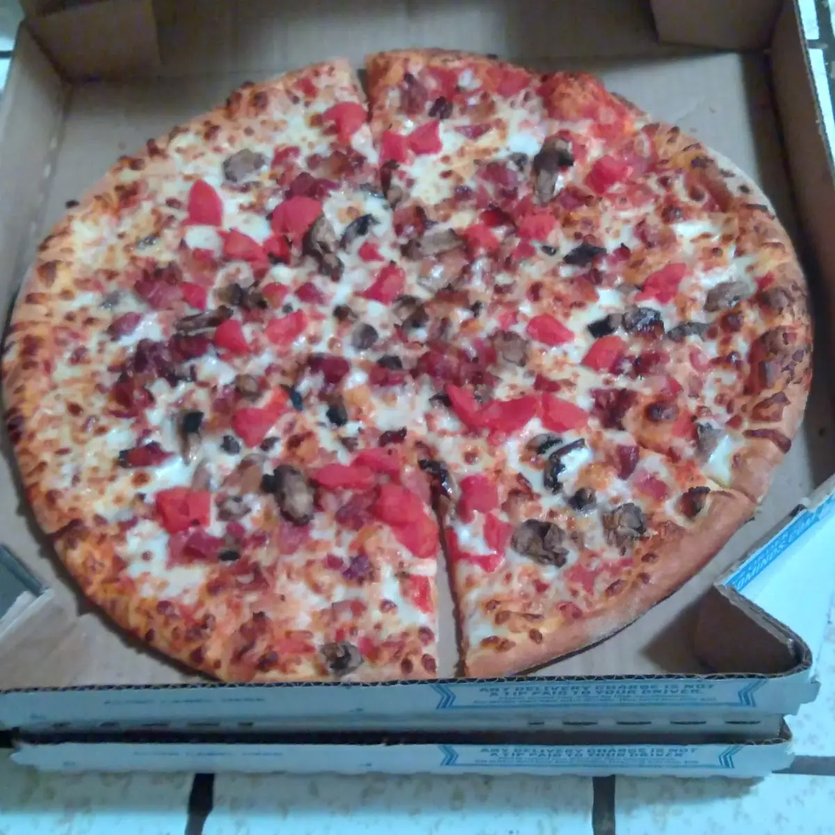 Mushrooms Breakfast Bacon & Diced Tomatoes