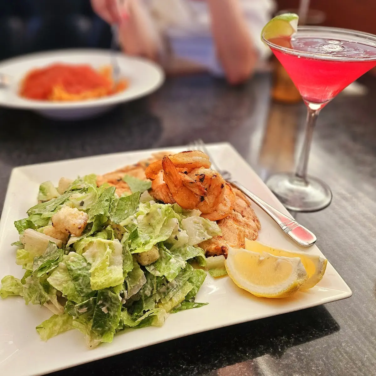Caesar Salad with Grilled Shrimp