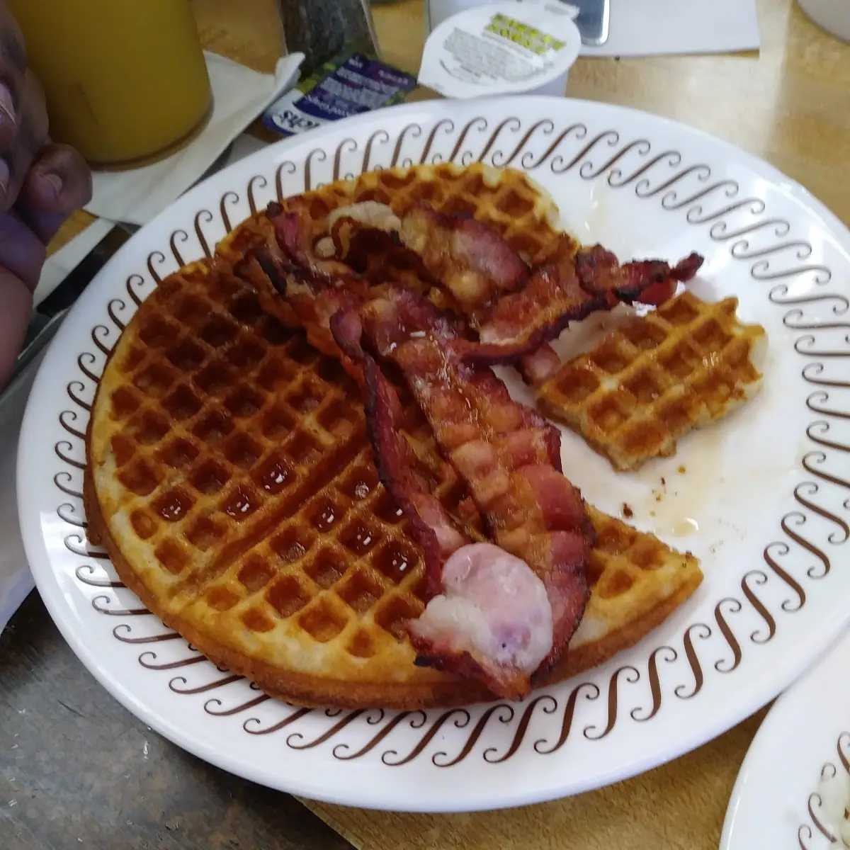 Sausage Egg' & Cheese Classic Waffle with Bacon