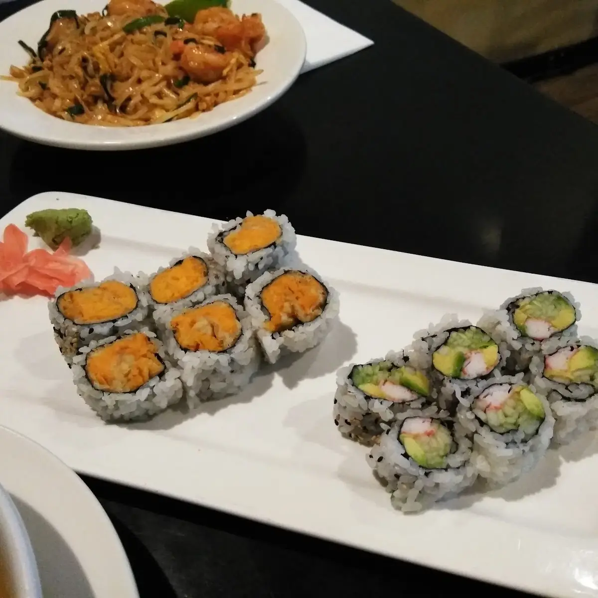 Left Sweet Potato Tempura Roll Right California Roll