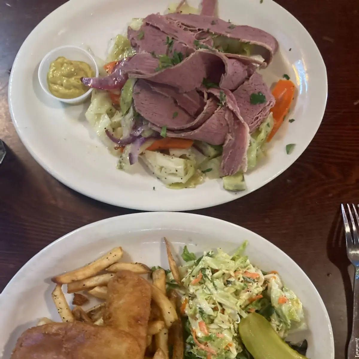 Guinness Corned Beef and Cabbage and Fish and Chips
