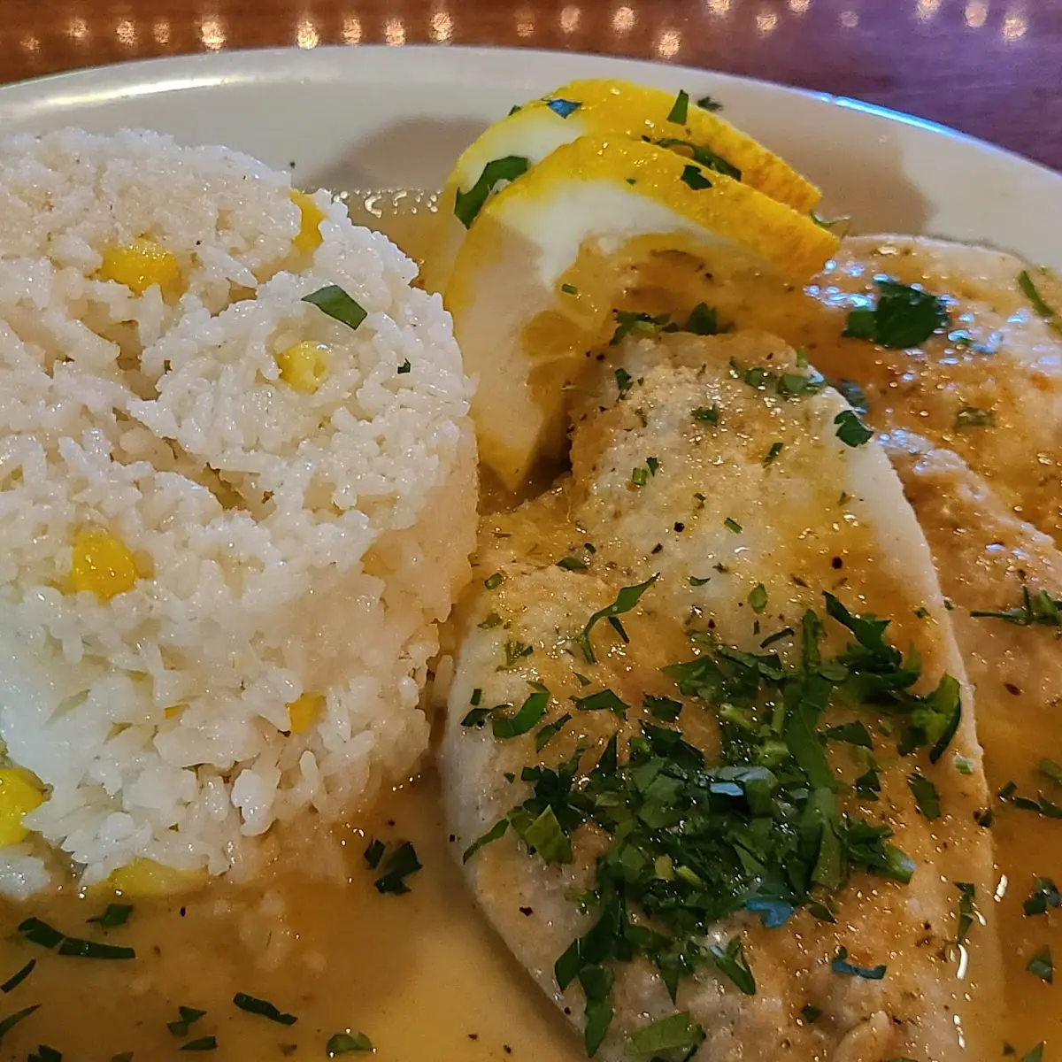 Sole with White Rice