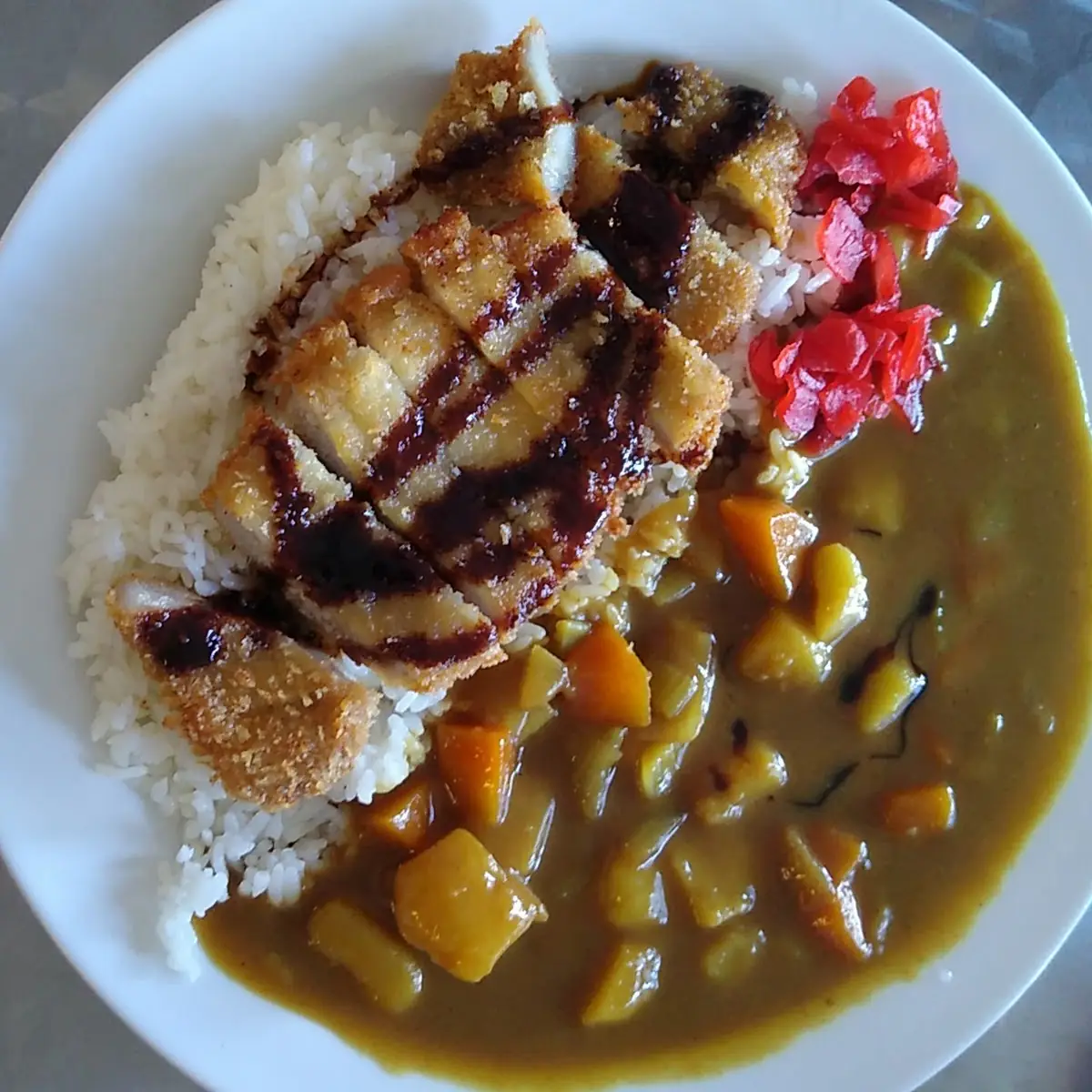 Chicken Cutlet with Curry Rice