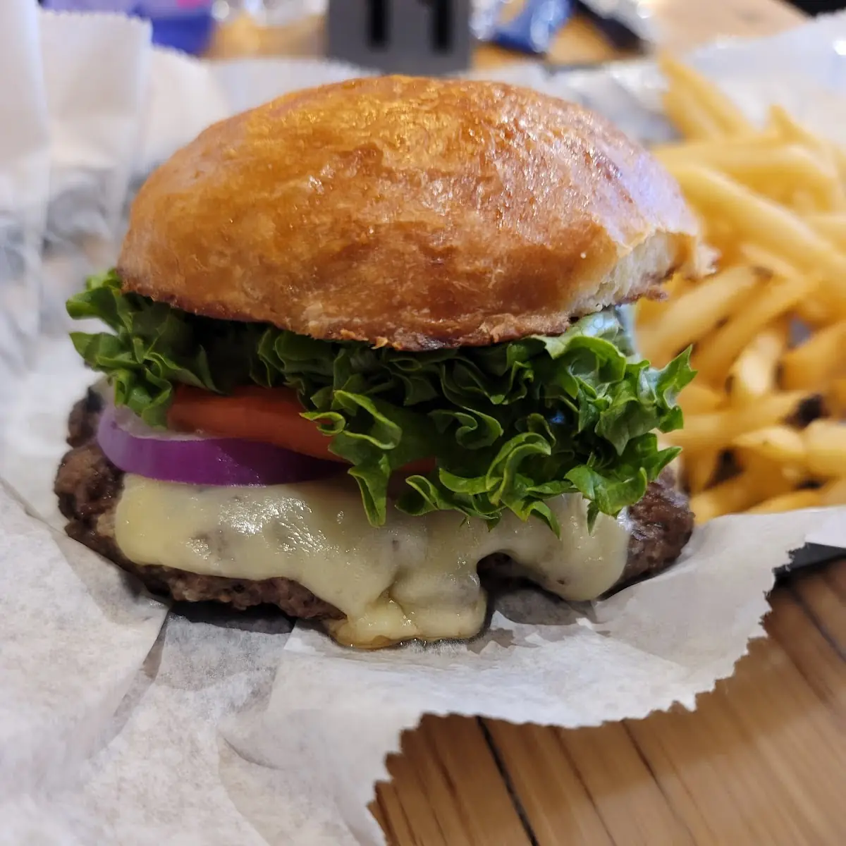 Ground Wagyu Burger and Fries