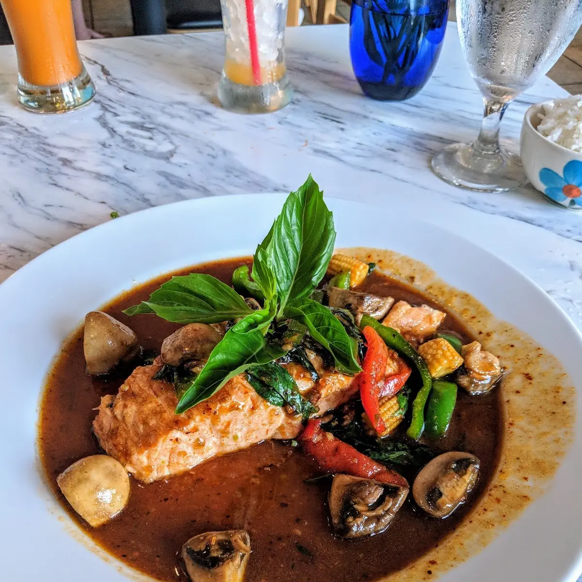 Grilled Salmon Panang Curry