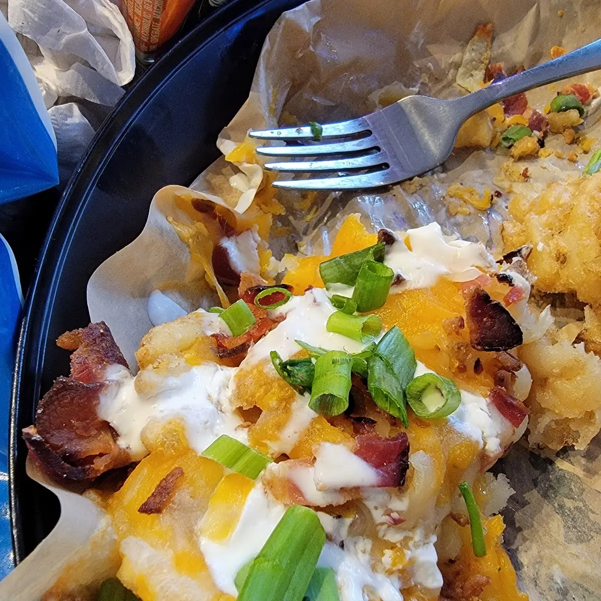 Loaded Waffle Fries with Cheese