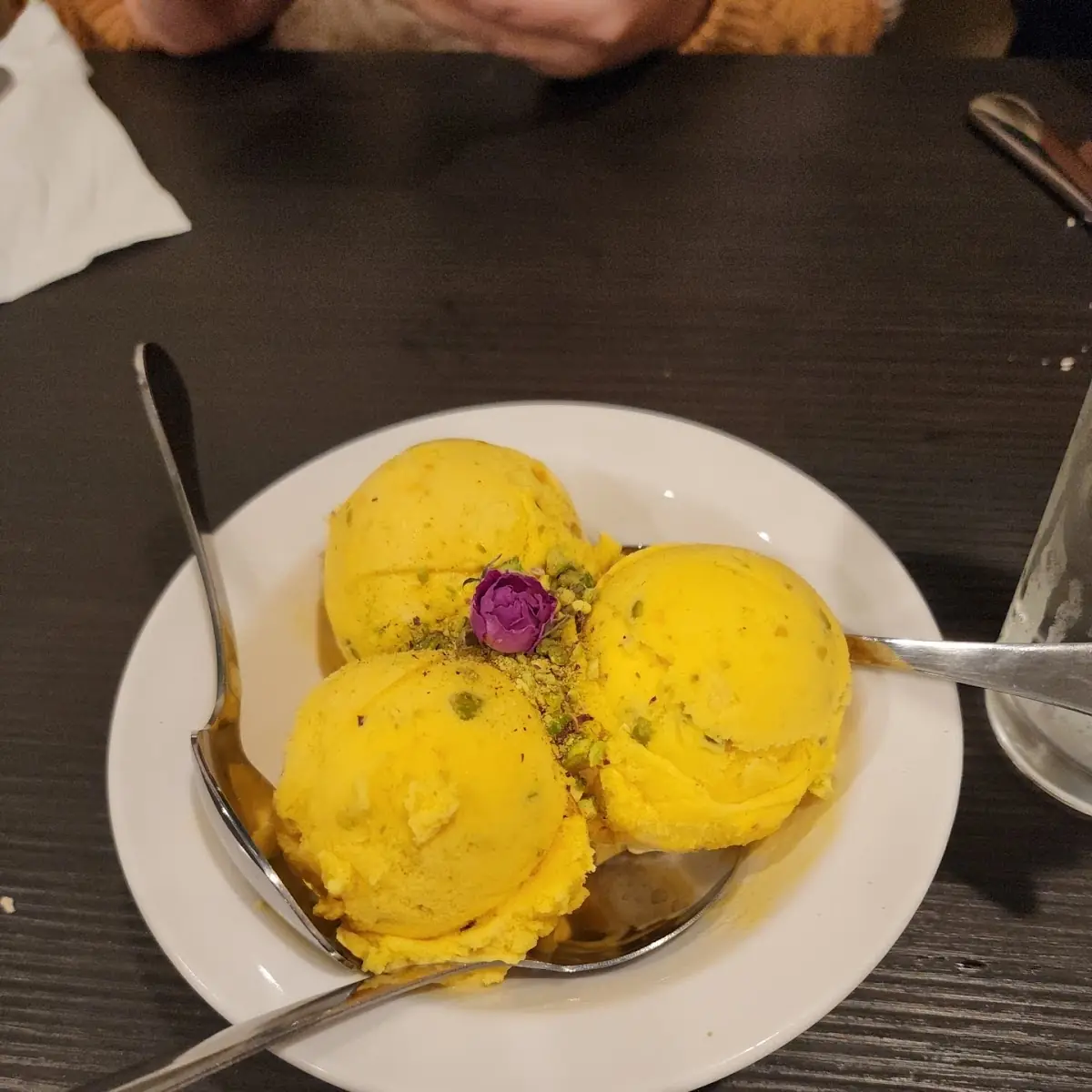 Saffron Pistachio Ice Cream Dessert