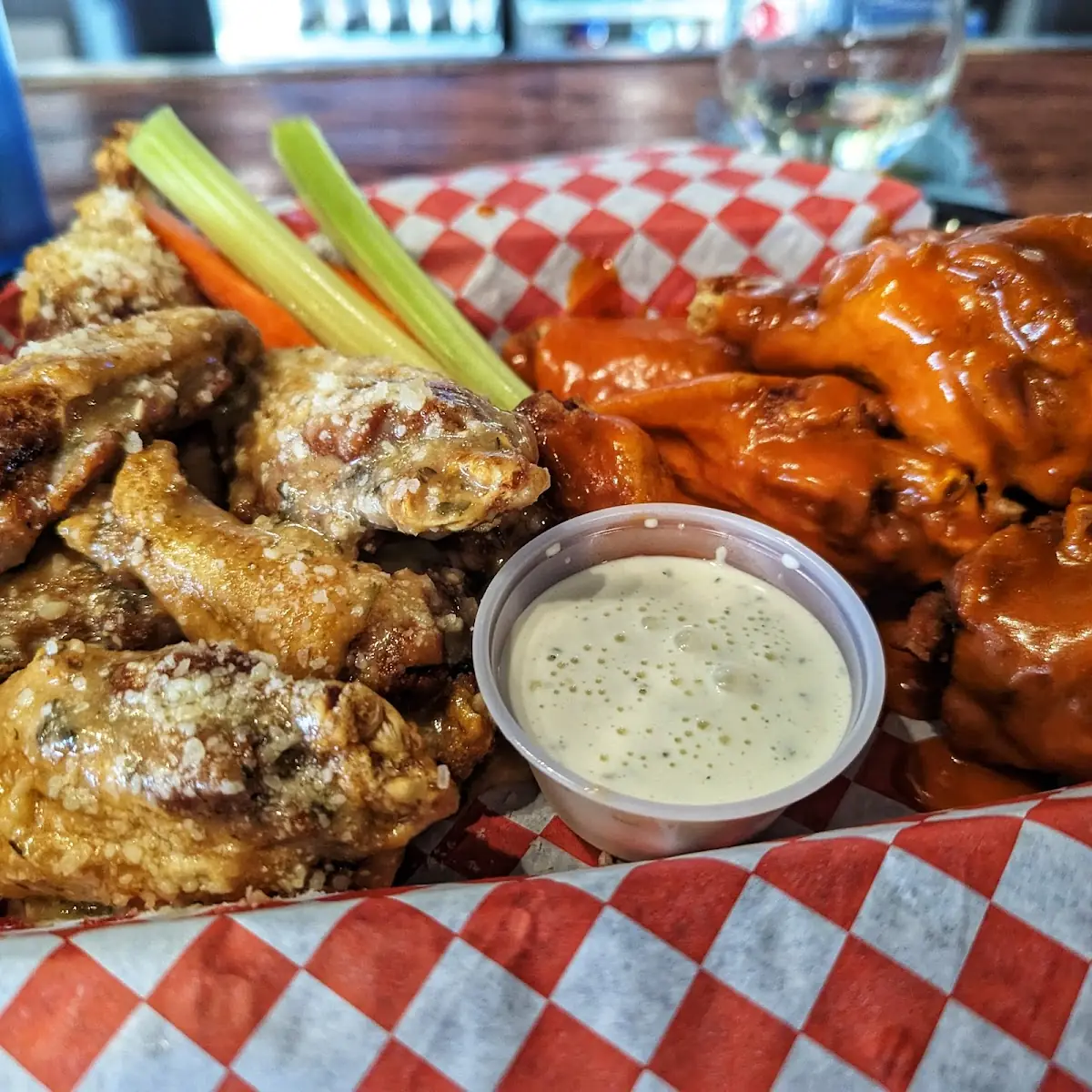 Garlic Parmesan and Buffalo Wings