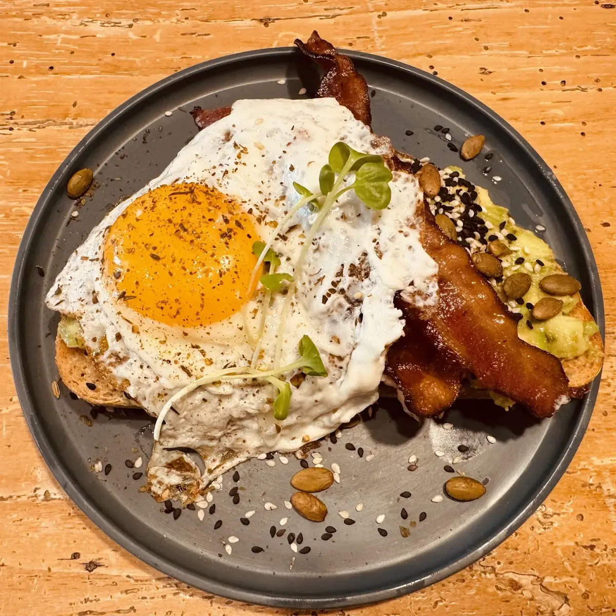 Avocado Toast with Bacon and Egg
