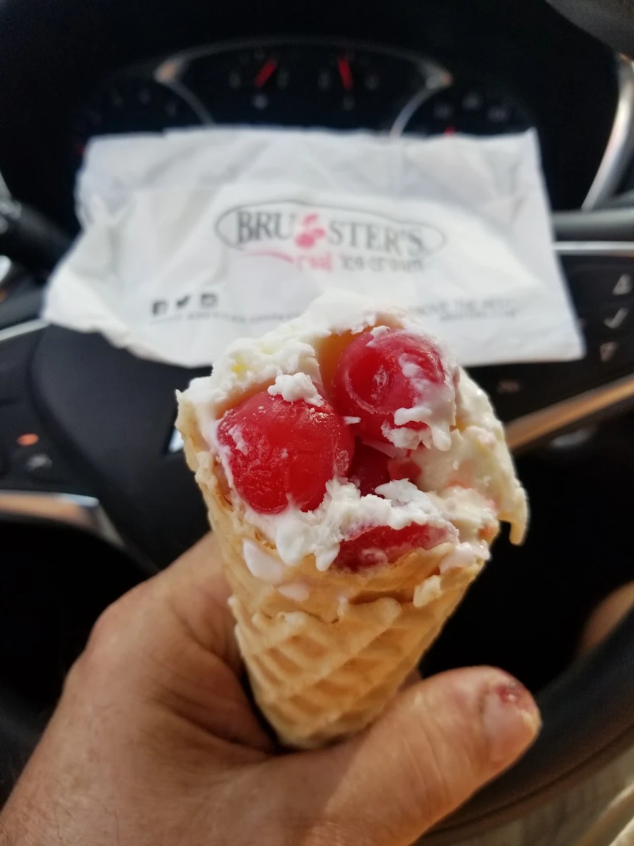 Cherry Vanilla Waffle Cone