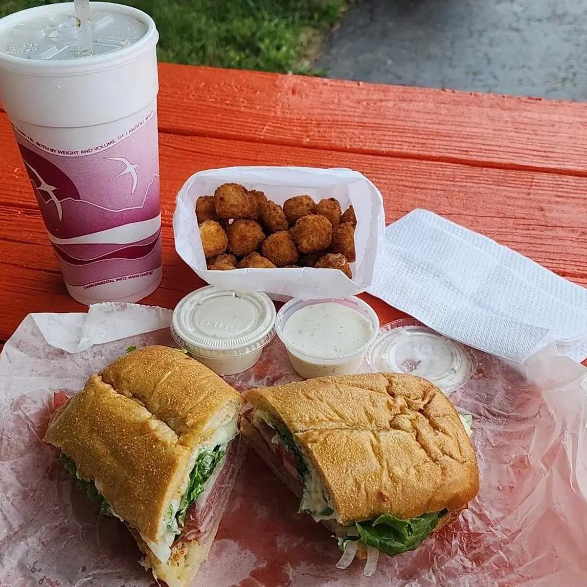 Italian Sub with Hot Pepper Bites and a Pepsi
