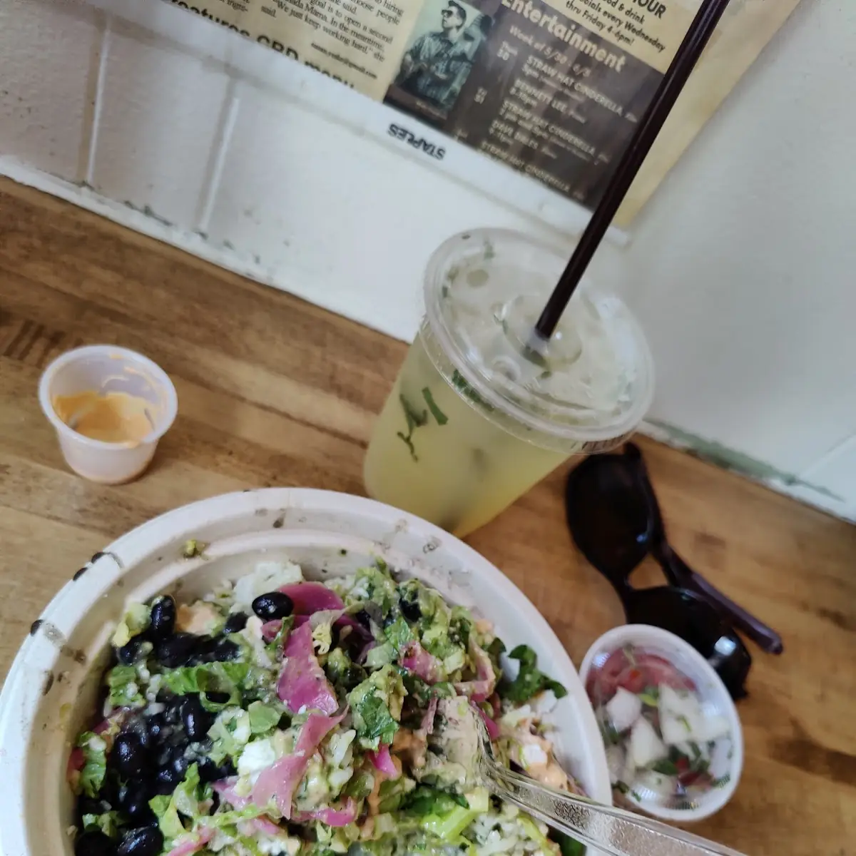 Burrito Bowl & Mint Lemonade