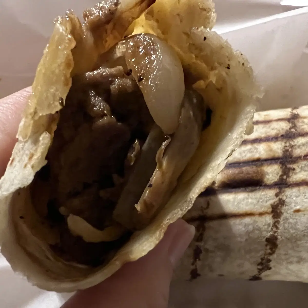 Vegan Steak Cheese Wrap