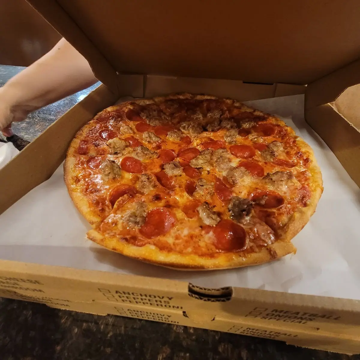 Pepperoni and Sausage Pizza
