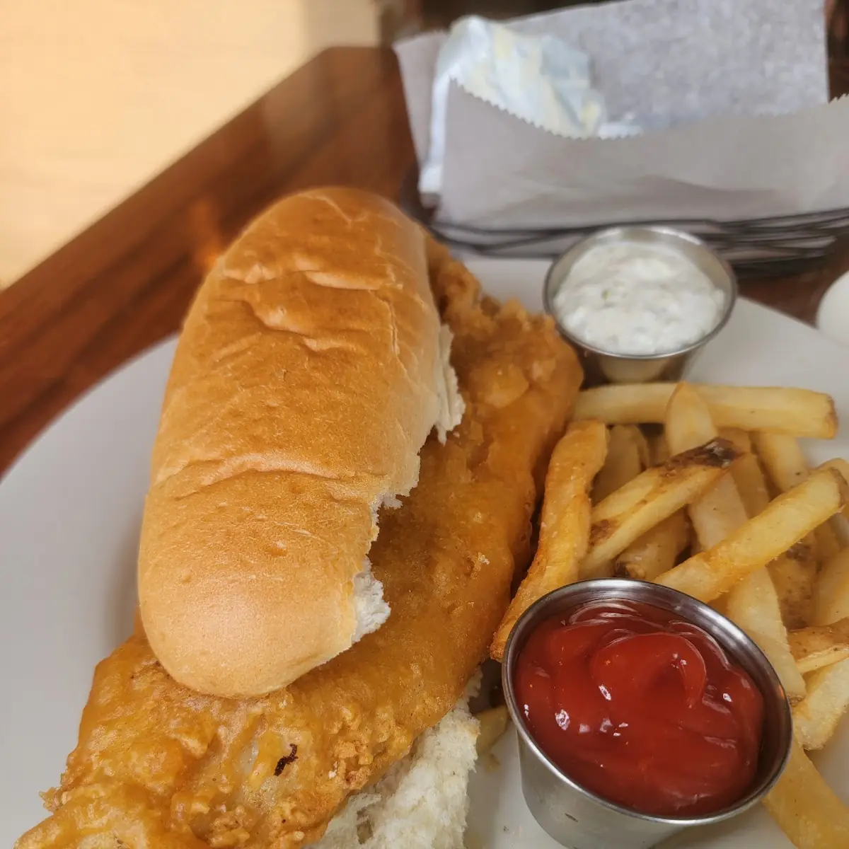 Beer Batter Fish Sandwich from Another Angle