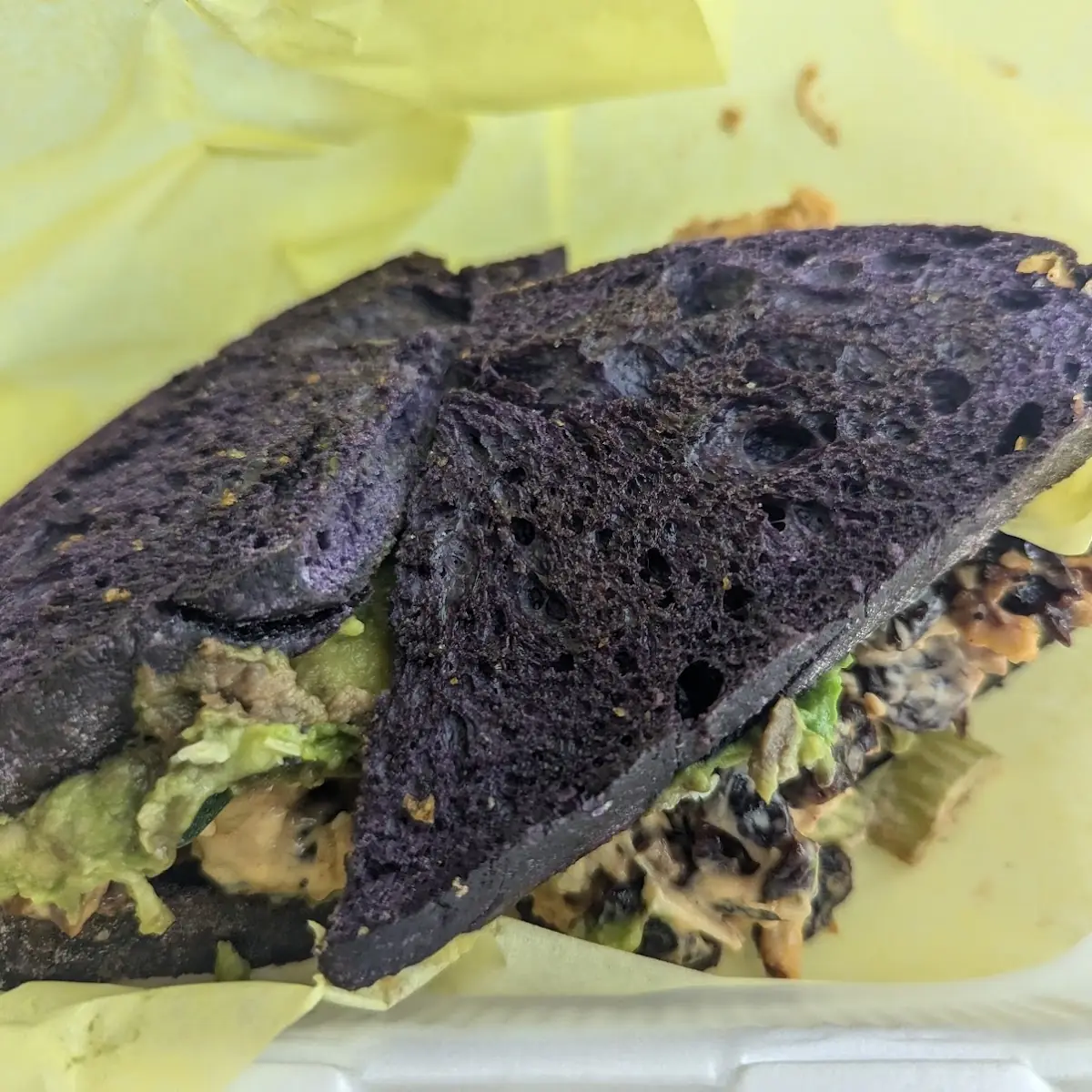 Chicken Salad on Ube Bread