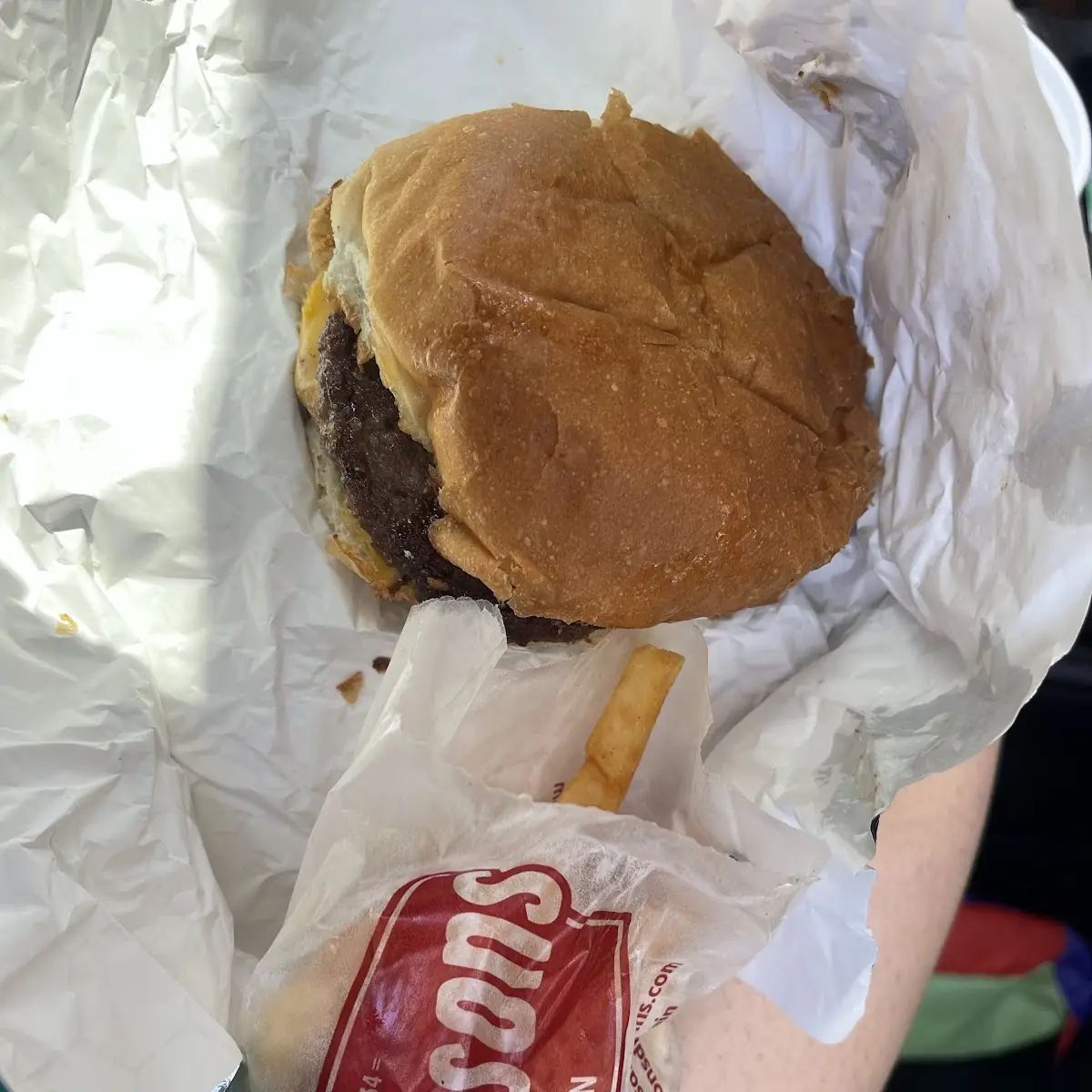Double Cheeseburger and Fries