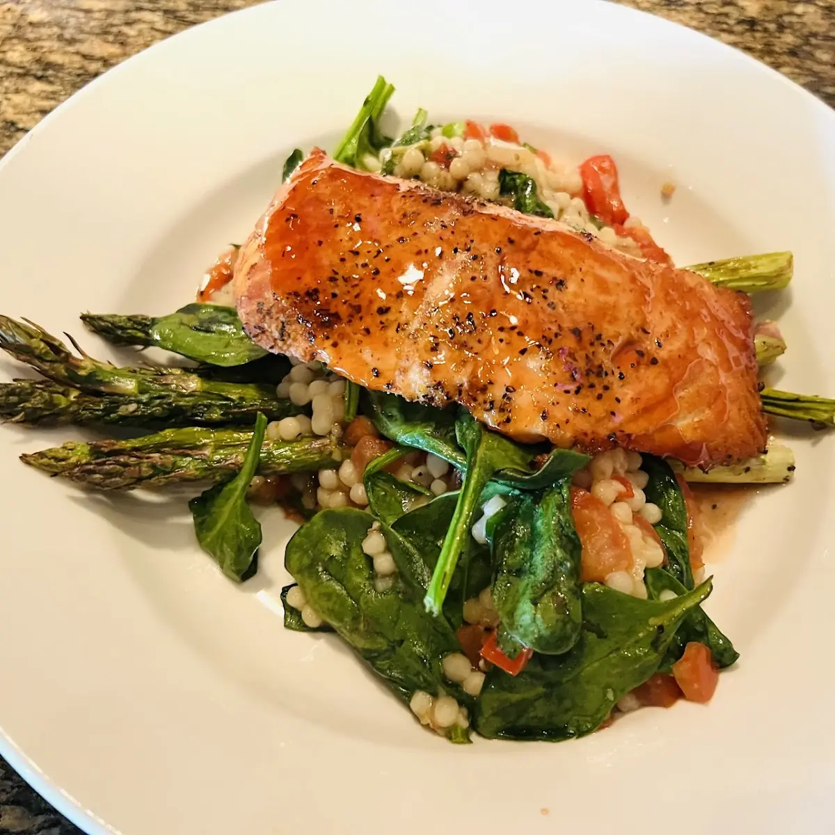 Enlightened Cherry Chipotle Glazed Salmon