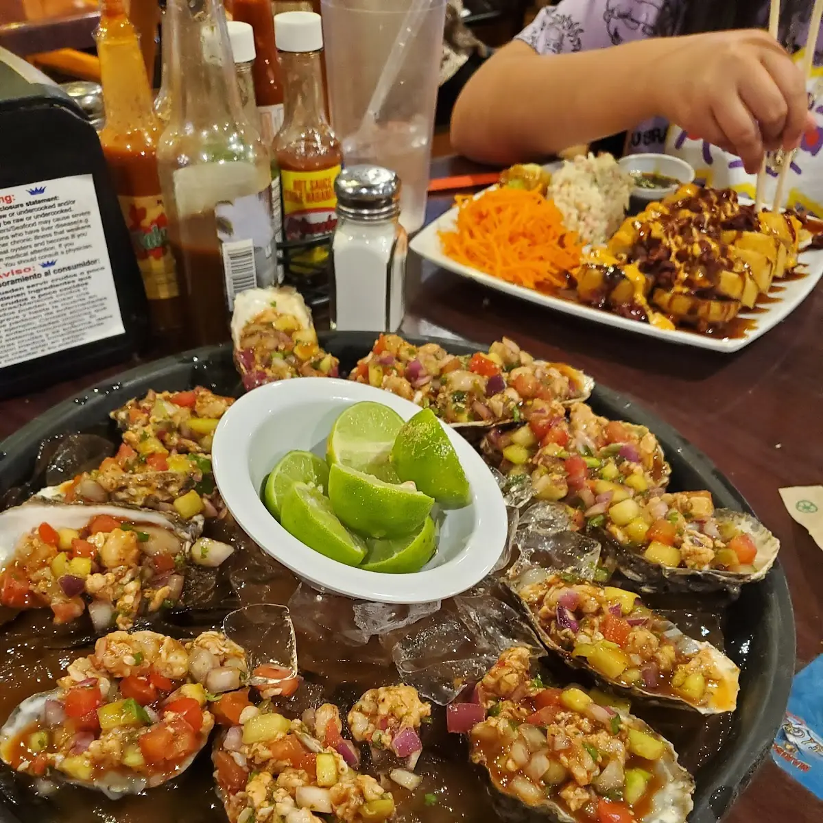 Fresh Oysters with Shrimp Ceviche