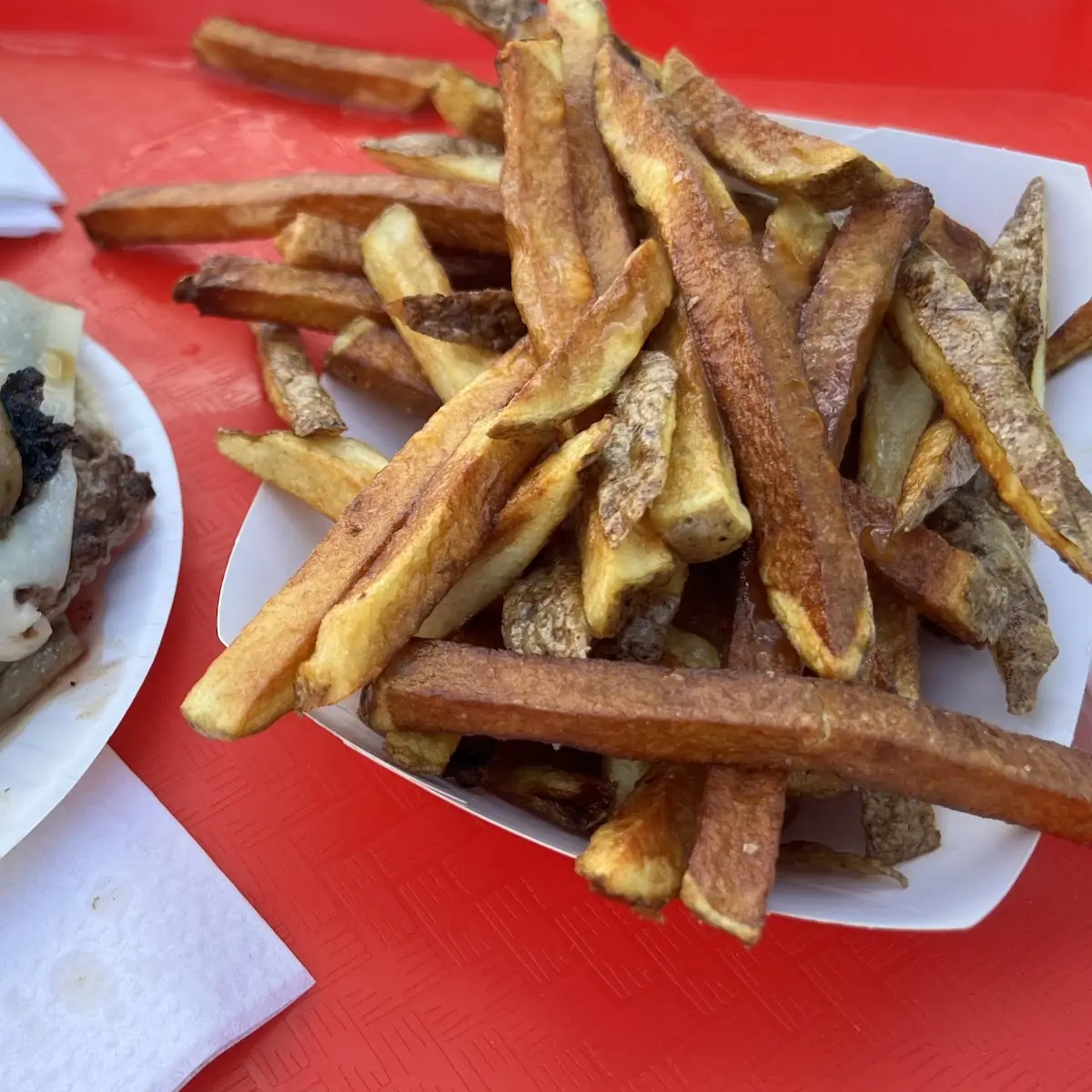 Mushroom Burger and Fries